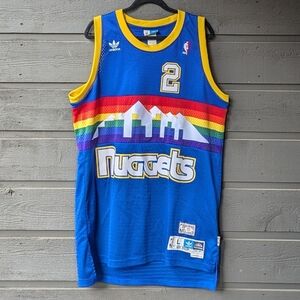 Adidas Hardwood Classics Denver Nuggets Alex English 1987-1988 Rainbow Jersey LG